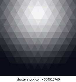 seamless abstract geometric triangle background vector white and black gradient