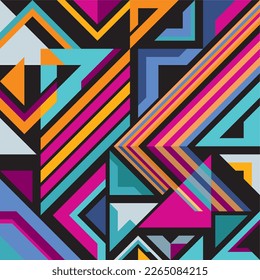 Seamless abstract geometric triangle pattern background with ethnic touch. Suitable for web backgrounds, textiles, clothes, wrapping paper, pages, cover and others.
