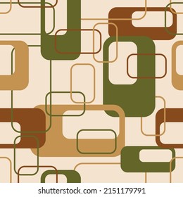 Seamless abstract geometric vintage pattern. Vector Illustration.