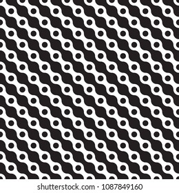 Seamless abstract geometric wave and dot pattern