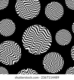 Seamless abstract geometric wave pattern. Vector Illustration