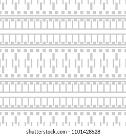 Seamless abstract geometric white and light gray pattern