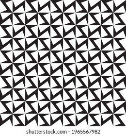 Seamless abstract geometric windmill cross rotation pattern