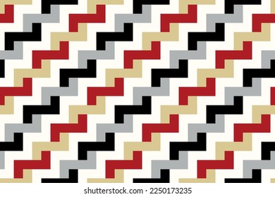 Seamless abstract geometric zigzag pattern. Vector Illustration