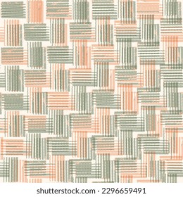 Seamless abstract geometrical  chess transparent grid consisting of strips covers a seamless camouflage pattern of squares. colorful abstract textured background pattern with beige background.