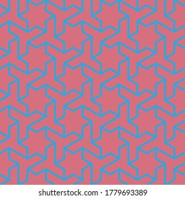 diseño geométrico abstracto sin fisuras con líneas y estrellas. patrón para web, impresión, moda, tela, decoración, ropa, fondo. ilustración simple y hermosa