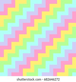 Seamless abstract geometrical pattern with colorful zigzag stripes