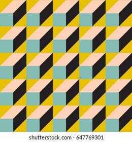 Seamless abstract geometrical pattern made in vintage style.