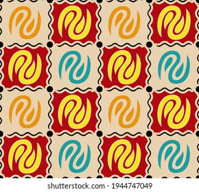 Seamless abstract geometrical pattern with multi color background