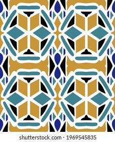 Seamless abstract geometrical pattern on white