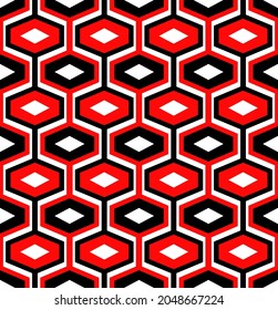 Patrón geométrico abstracto sin soldadura sobre blanco