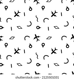 Seamless abstract geometrical pattern on white background