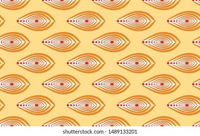 Seamless abstract geometrical pattern with polka dot and background