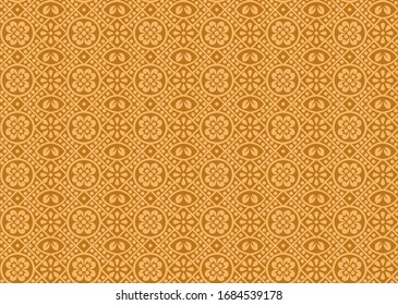 Seamless abstract geometrical pattern with polka dot and mustard background