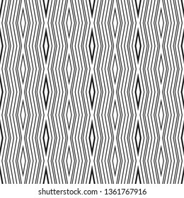 Seamless abstract geometrical pattern. Vertical a zigzag the thin lines and rhombuses which are infinitely repeating. Fabric, cover, packing. Vector illustration.