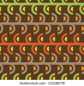 Seamless Abstract Geometrical Retro Pattern 