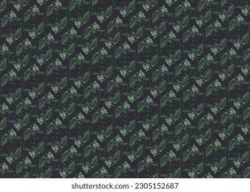 Seamless abstract geometrical shape cross green texture Pattern.Geometric shape texture With cross Lines autumn tropical green texture background Vector Pattern with dark black background.