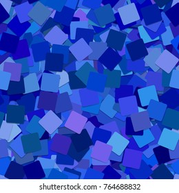 Seamless abstract geometrical square pattern background - vector design from rotated blue squares with shadow effect