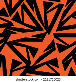 Seamless abstract geometry pattern with curved triangle elements