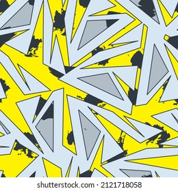 Seamless abstract geometry pattern with curved triangle elements