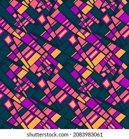 Seamless abstract geometry pattern like mosaic art