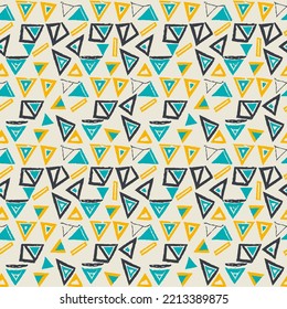 Seamless abstract geometry pattern with triangle elements