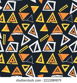 Seamless abstract geometry pattern with triangle elements