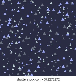 Seamless abstract geometry pattern with triangles in simple colors. Vector illustration