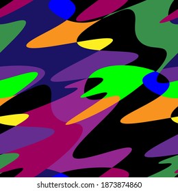 Seamless abstract geometry pattern with wave shapes