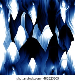 Seamless, abstract, glowing, vector pattern - colorful brush strokes. Snow cave tones.