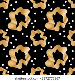Seamless abstract gold decorative pattern. Vector Illustration