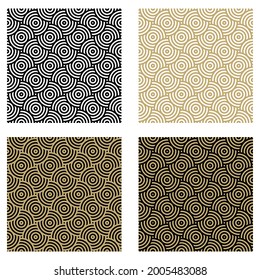Seamless abstract gold luxury color pattern. Elegant abstract geometric pattern for various design purposes.