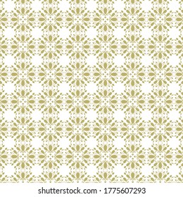 Nahtlose abstrakte goldene Bienenmuster Tapete Kunstdekoration. Delikates modernes Grafikdesign mit subtiler goldener Farbe auf weißem Hintergrund.