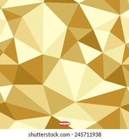 seamless abstract golden pattern sand texture brown line on beige background with tetrahedron vector