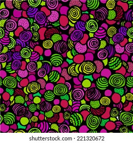 seamless abstract graphic background of spiraling circles. Vector 