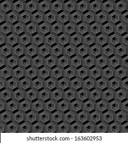 Seamless abstract graphite crystal hexagon background
