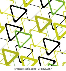 Seamless abstract green geometric pattern