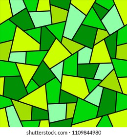 Seamless abstract green geometrical pattern.