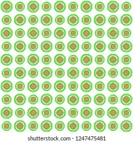 Seamless abstract green orange texture on white background. Arranged in a staggered manner two medium floral fractal patterns. Vector.
