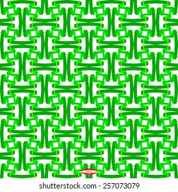 seamless abstract green pattern emerald texture with green line wicker on white background vector