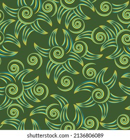 Seamless abstract green pattern. Vector graphics for textile, paper, background or banner. 