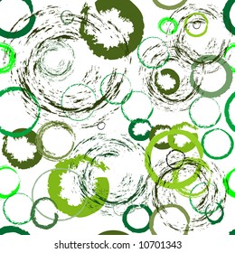 Seamless abstract green texture on white