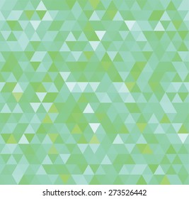 Seamless abstract Green Triangle Background, Vector Illustration