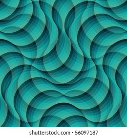 Seamless abstract green wave texture