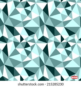 seamless abstract green white pattern with triangle vector