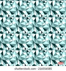 seamless abstract green white pattern with triangle vector
