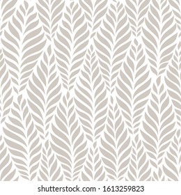 seamless  abstract grey floral   background with leaves 