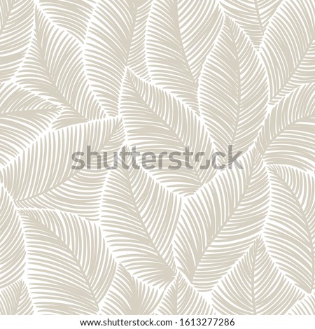 seamless  abstract grey floral   background with leaves