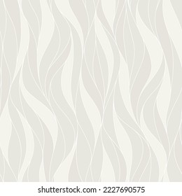 Seamless abstract grey and white background. Vector grey waves pattern.