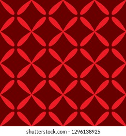 Seamless abstract grid art dark red pattern